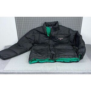 Polo Sport Ralph Lauren Men's XL Black/Green Down Puffer Jacket Parka Vintage ~~